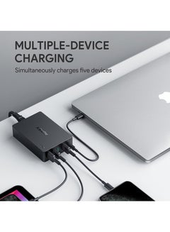Aukey 5 Port USB-C And QC 3.0  45W PD Charging Station,PA-Y23 Black  - Image 4