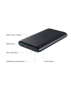 أوكي باور بنك نحيف بمنفذ USB-C وتقنية AiPower للشحن الذكي ، طراز PB-XN10 10000 mAh أسود  - Image 2