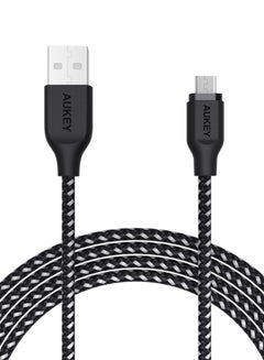 Aukey Braided Nylon USB 2.0 to Micro USB Cable 2M AM2 Black  - Image 3