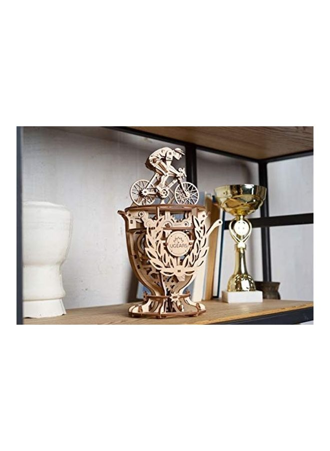 UGEARS - Automaton Cyclist - Self-Assembly 3D Wooden Puzzles 9inch - Image 1