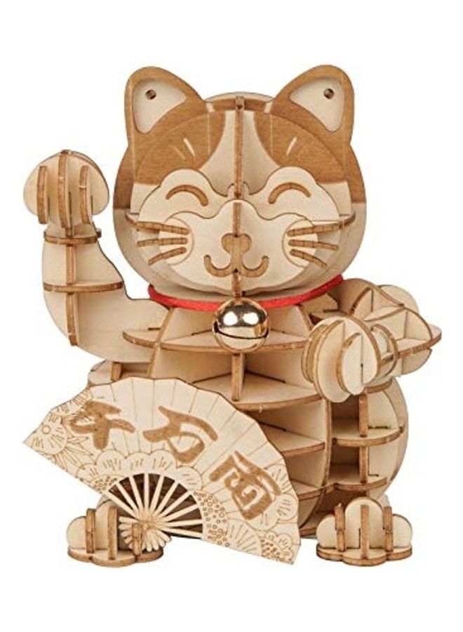 3D Wooden Puzzle Lucky Cat (Plutus Cat) 11cm - v1635413559/N51620067A_2