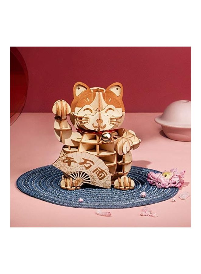 3D Wooden Puzzle Lucky Cat (Plutus Cat) 11cm - v1635413559/N51620067A_5