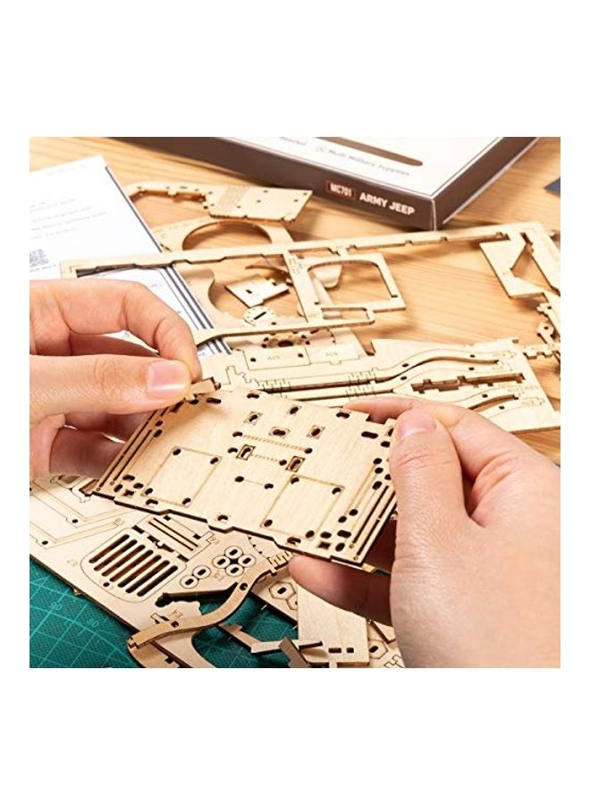 ROKR 3D Wooden Puzzle-Mechanical Car Model-Self Building Vehicle Kit 7.4inch - Image 3