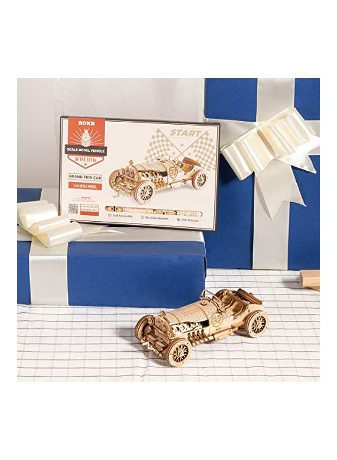 ROKR 3D Wooden Puzzle-Mechanical Car Model-Self Building Vehicle Kit 7.4inch - Image 4