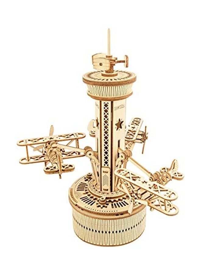 Robotime 3D Wooden Puzzles DIY Musical Box Building Kit Mechanical Models to Build (Victorian Lantern) 11.8inch  - Image 1