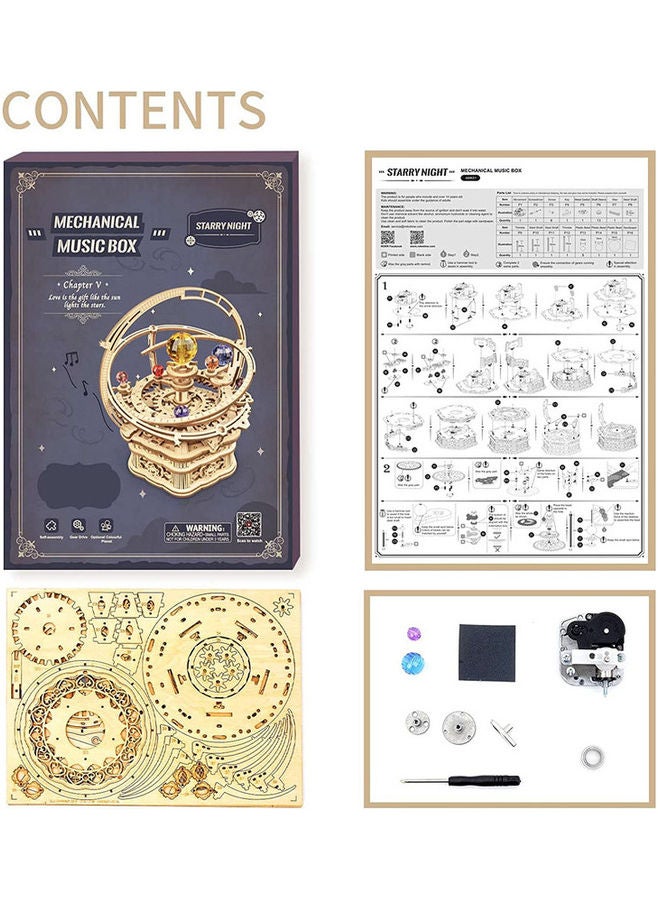 صندوق ألغاز خشبي ميكانيكي ثلاثي الأبعاد يمكنك تركيبه بنفسك 6.1بوصة - Image 2