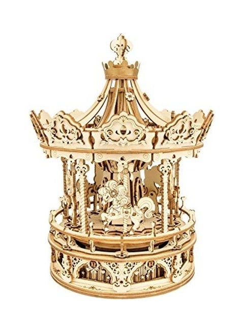 3D Wooden Puzzles for Adults DIY Musical Box Model to Build Self-Assembly Building Kit Airplane-Control Tower 9.8inch