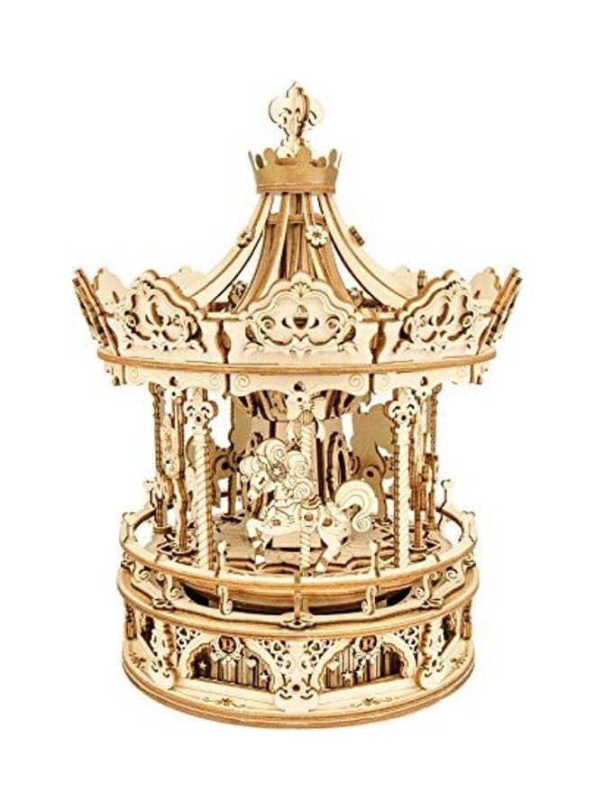 3D Wooden Puzzles for Adults DIY Musical Box Model to Build Self-Assembly Building Kit Airplane-Control Tower 9.8inch