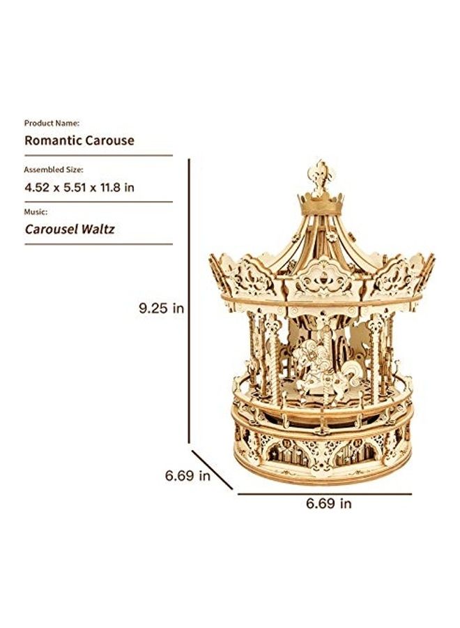 3D Wooden Puzzles for Adults DIY Musical Box Model to Build Self-Assembly Building Kit Airplane-Control Tower 9.8inch