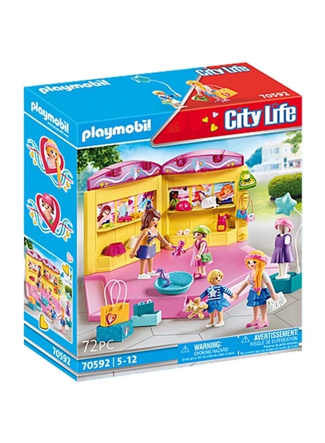 بلاي موبيل لعبة متجر الأزياء للأطفال سيتي لايف مكونة من 72 قطعة طراز 70592 70592 3_years