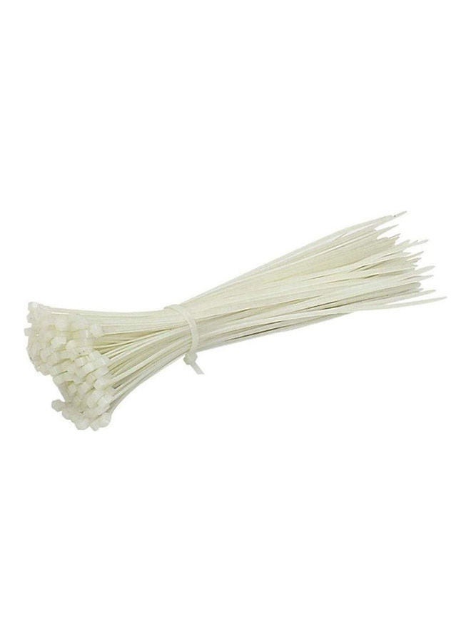 100 Nylon Cable Ties White 200mm 