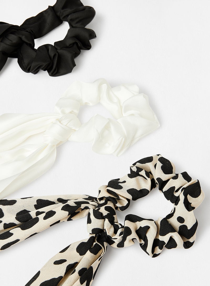 ONLY Scarf Scrunchies (Set of 3) Multicolour - Image 3