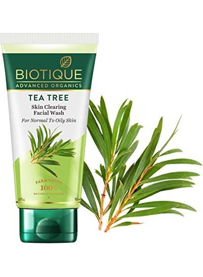 Biotique - Tea Tree Skin Clearing Face Wash Green 150ml - Image 1