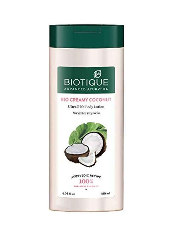 Biotique Bio Creamy Coconut Ultra-Rich Body Lotion 180ml - Image 1