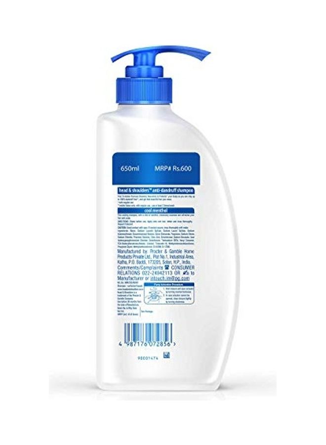 2-In-1 Cool Menthol Anti-Dandruff Shampoo with Conditioner White 650ml