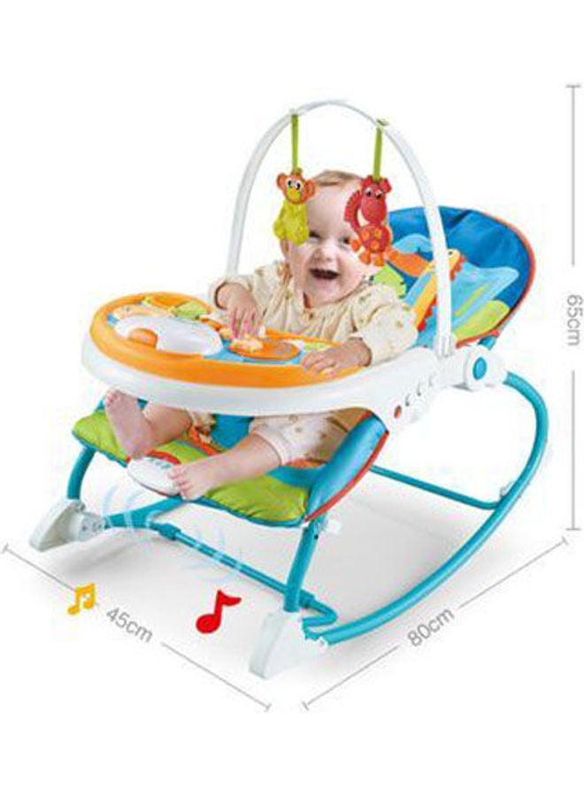 3 In 1 Musical Infant To Toddler Rocker Dining Chair With Game Table - Image 1