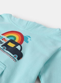 Zarafa Baby Boys Hoodie Sea Blue  - Image 4