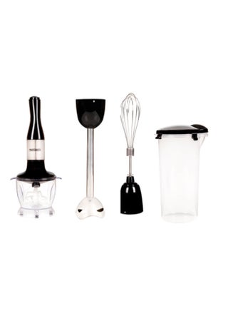 5 in 1 Stainless Steel Hand Blender , 700 watt,Copper Motor, Stainless Steel, 2 Speeds - Includes 500ml Chopper, Whisk, and Cup, MT-HB14 Black/Clear - v1635420876/N37741846A_1