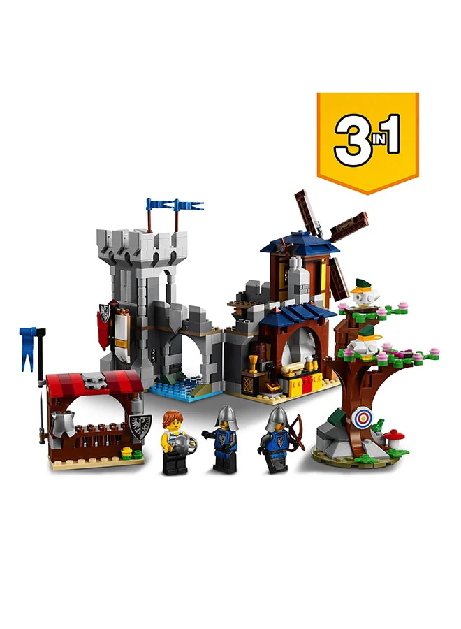 ليغو 6333048 Creator 3In1 Medieval Castle 31120 Building Kit; Castle With Moat And Drawbridge, Featuring A Dragon Toy And 3 Minifigures; Cool Toys For Kids Who Love Lego Sets And Imaginative Play (1,426 Pieces) 9+ Years