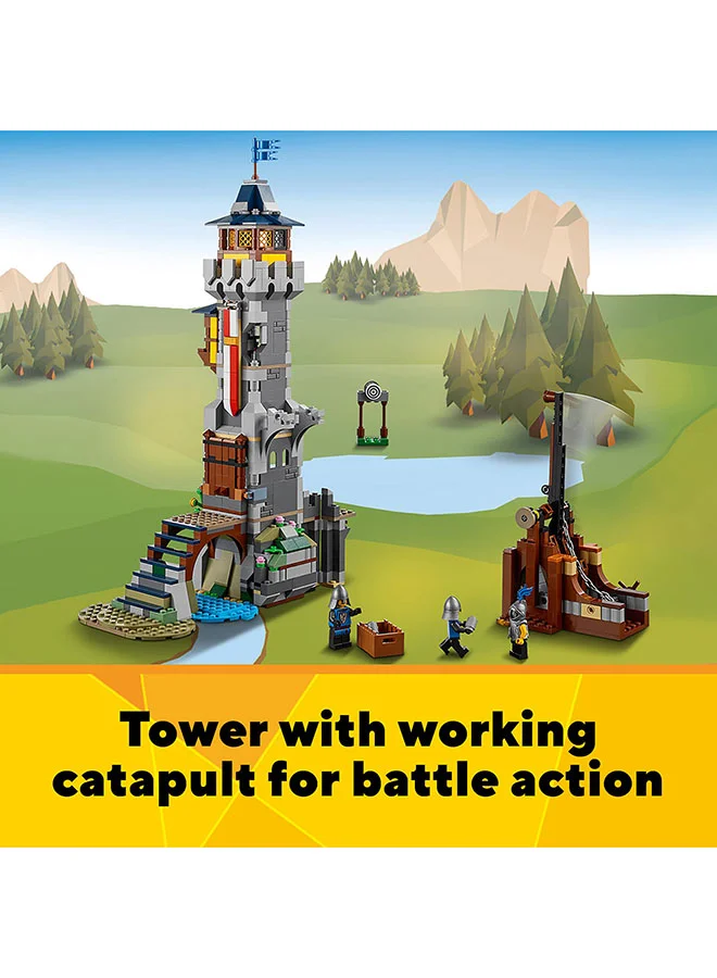 ليغو 6333048 Creator 3In1 Medieval Castle 31120 Building Kit; Castle With Moat And Drawbridge, Featuring A Dragon Toy And 3 Minifigures; Cool Toys For Kids Who Love Lego Sets And Imaginative Play (1,426 Pieces) 9+ Years