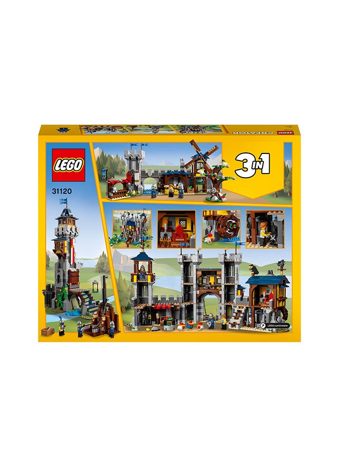 6333048 6333048 Creator 3In1 Medieval Castle 31120 Building Kit; Castle With Moat And Drawbridge, Featuring A Dragon Toy And 3 Minifigures; Cool Toys For Kids Who Love Lego Sets And Imaginative Play (1,426 Pieces) 9+ Years 1426 9+ Years - v1635421840/N48604907A_9