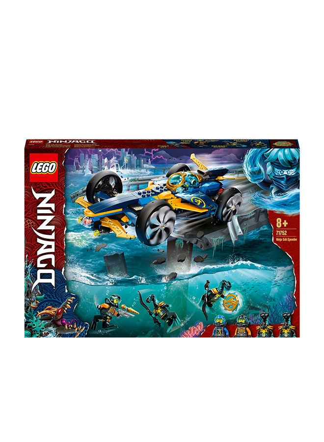 LEGO - 71752 Ninjago Ninja Sub Speeder Building Set, 2 In 1 Submarine And Car Toy With Cole Jay Minifigures 8+ Years - Image 1