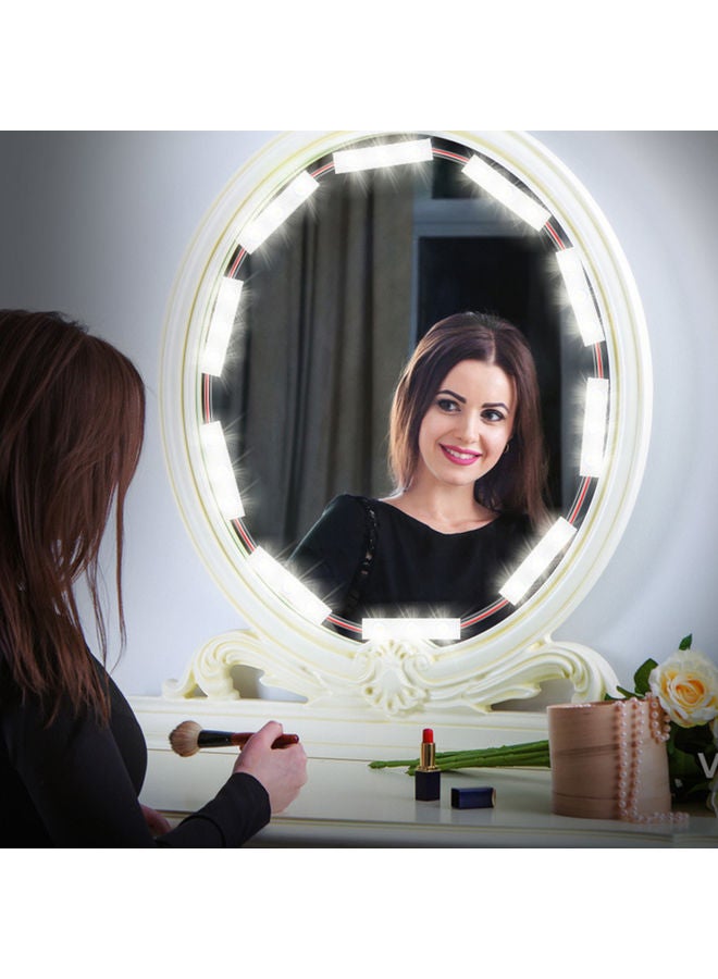 Generic 2-Piece LED Dimmable Touch Control Vanity Makeup Mirror Lights White 9.50 x 3.50 x 8.00cm  - Image 2