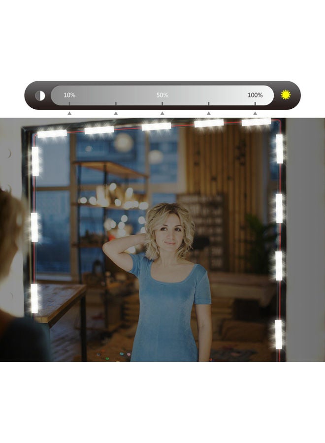 Generic 2-Piece LED Dimmable Touch Control Vanity Makeup Mirror Lights White 9.50 x 3.50 x 8.00cm  - Image 3