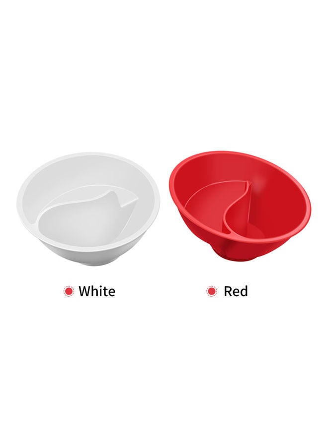 Never Soggy Stackable Divided Bowl Red 19.00x11.00x19.00cm - Image 3