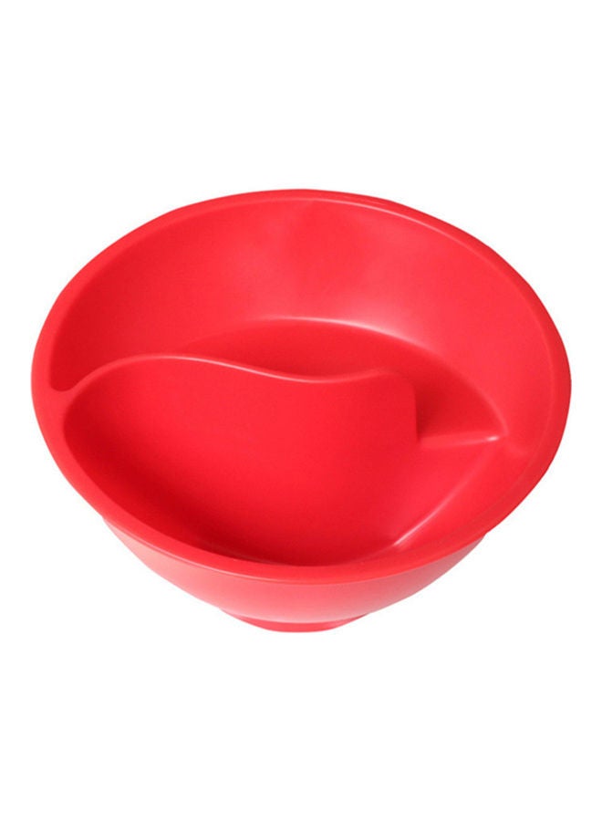 Never Soggy Stackable Divided Bowl Red 19.00x11.00x19.00cm - Image 1