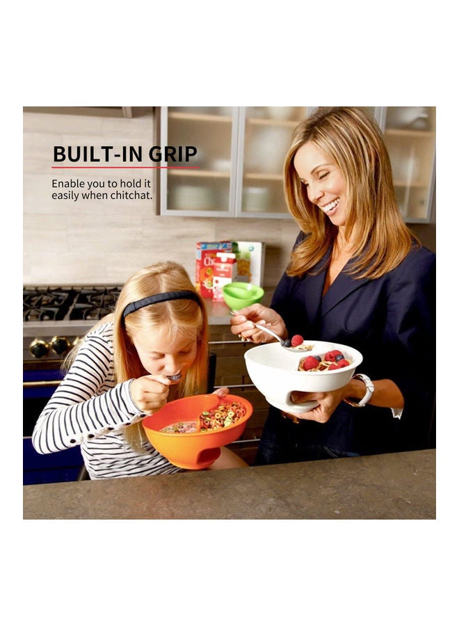 Never Soggy Stackable Divided Bowl Red 19.00x11.00x19.00cm - Image 2