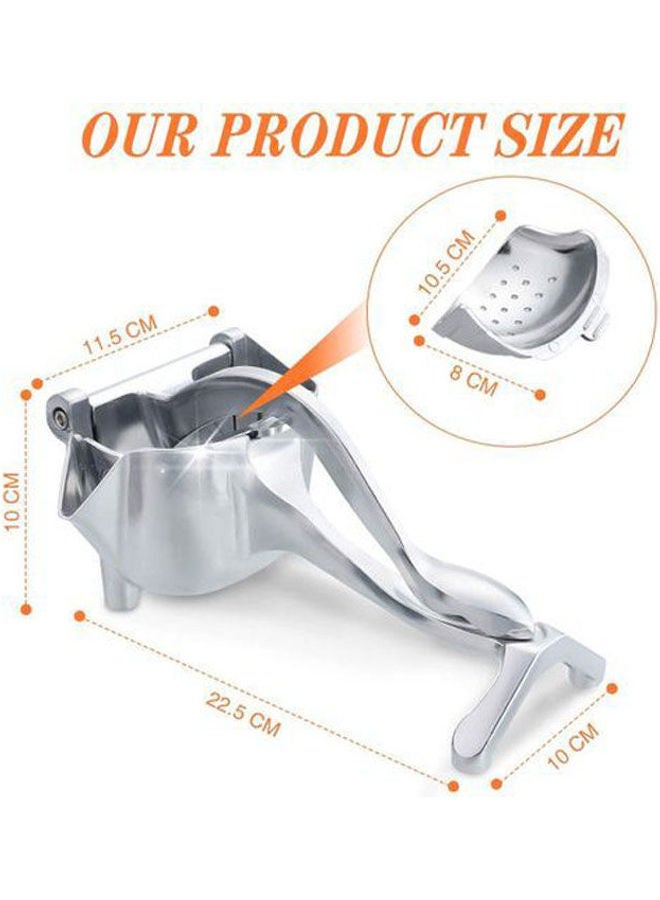 Professional Manual Juicer Stainless Steel Hand Fruit Squeezer Silver - Image 3