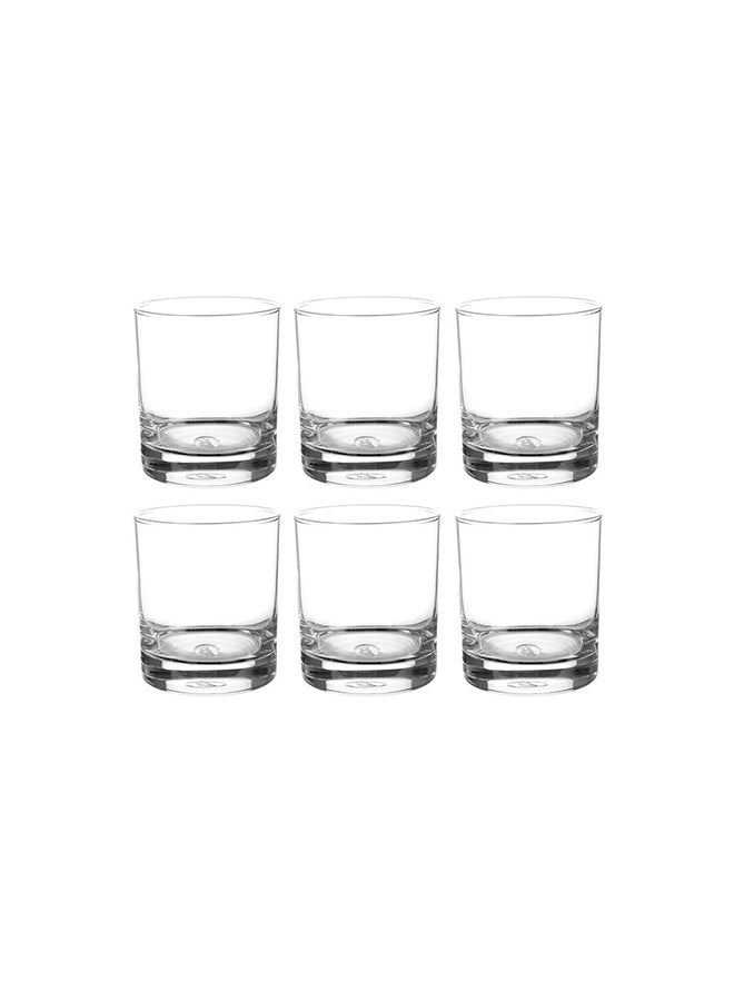 Ocean 6-Piece San Marino Rock Glass Set Clear 290ml - Image 1