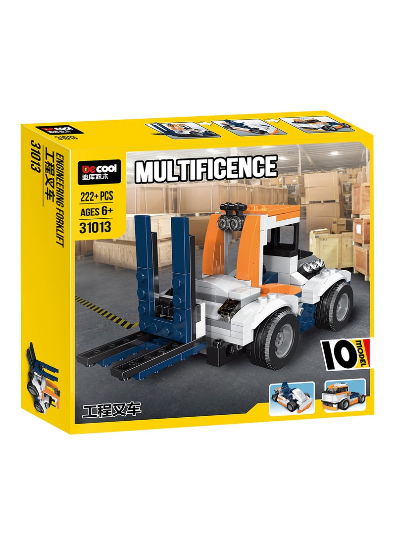 Decool 222+ Pieces Engineering Forklift (10 Model) - Image 1