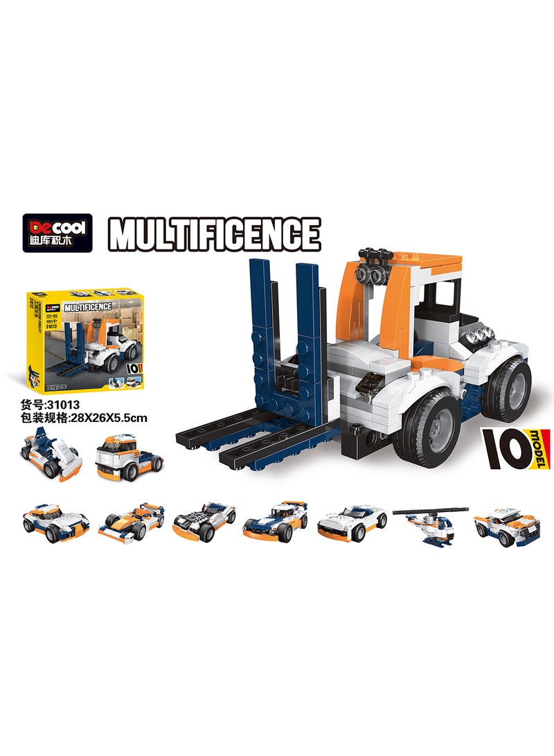 Decool 222+ Pieces Engineering Forklift (10 Model) - Image 2
