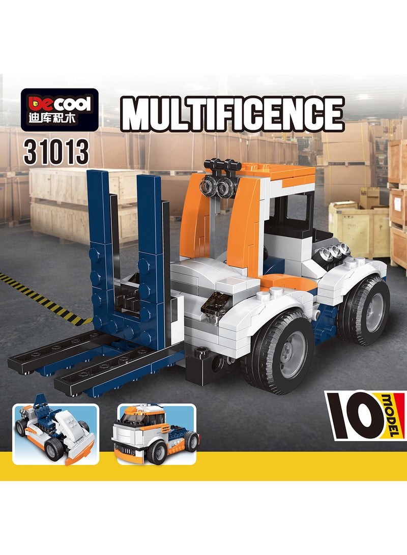 Decool 222+ Pieces Engineering Forklift (10 Model) - Image 3