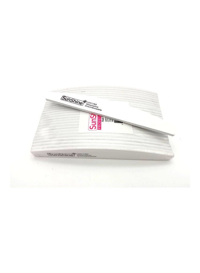 صن شاين مبرد أظافر على شكل هلال 25 قطعة 100/180 حبيبة - Image 2