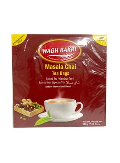 WAGH BAKRI Masala Chai Tea Bag 2grams Pack of 100  - Image 1