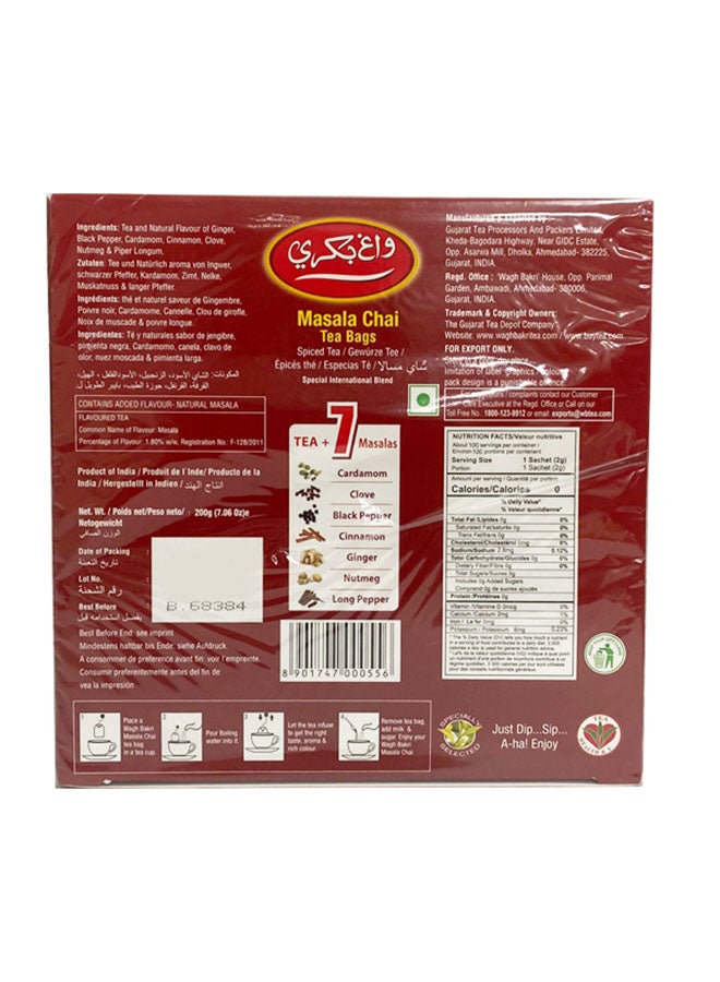 WAGH BAKRI Masala Chai Tea Bag 2grams Pack of 100 - Image 3