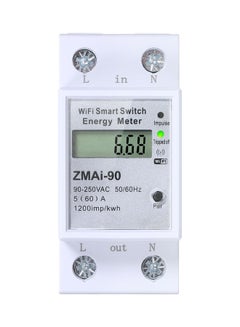 Wifi Smart Real Time Electricity Meter White 9.00X4.00X8.00cm