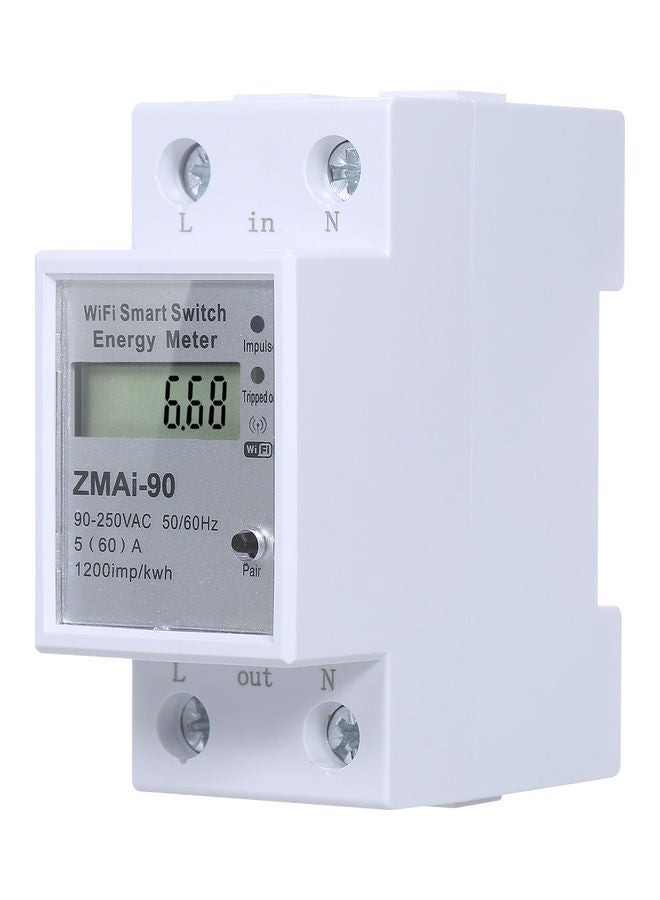Generic - Wifi Smart Real Time Electricity Meter White 9.00X4.00X8.00cm - Image 1