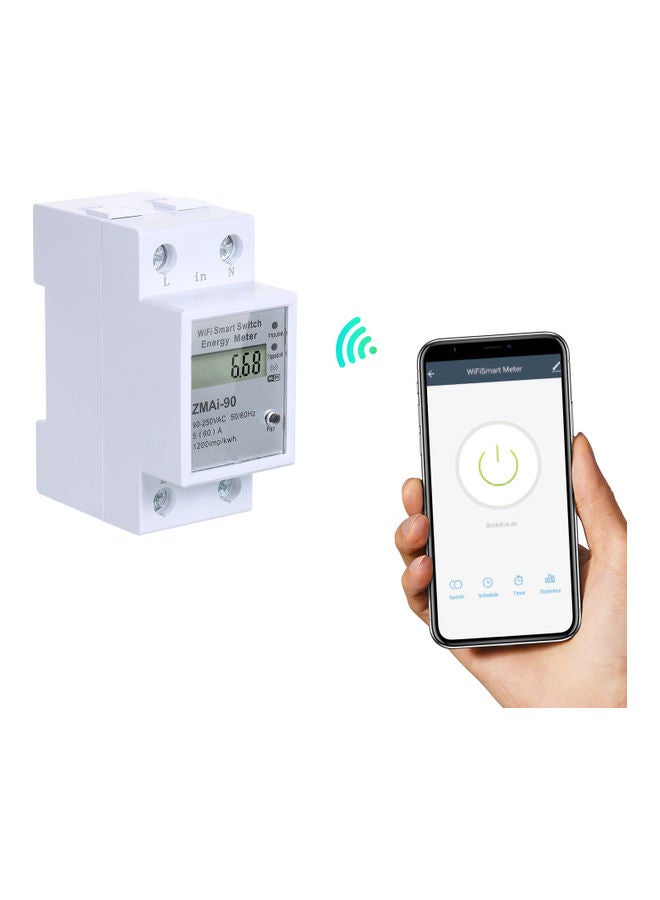 Generic - Wifi Smart Real Time Electricity Meter White 9.00X4.00X8.00cm - Image 1