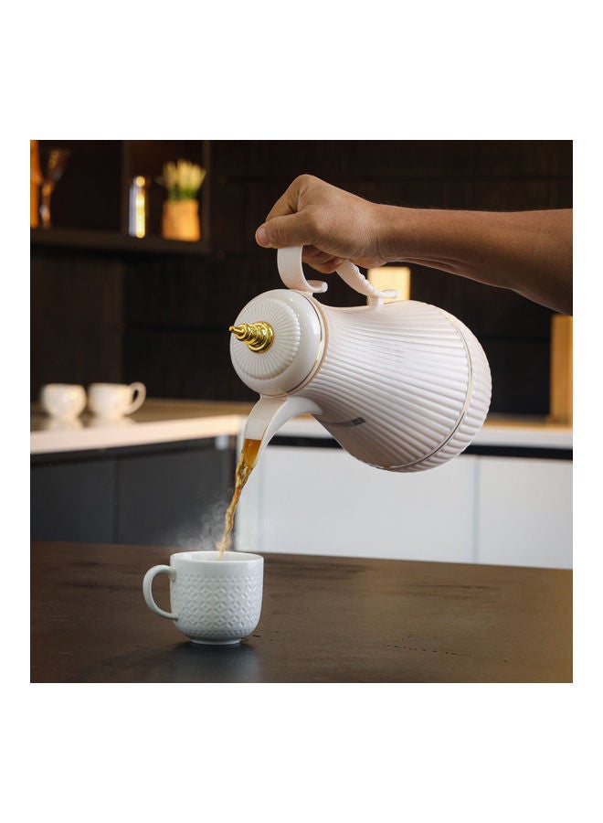Royalford Daaria Double Wall Vacuum Flask Beige 1Liters  - Image 4