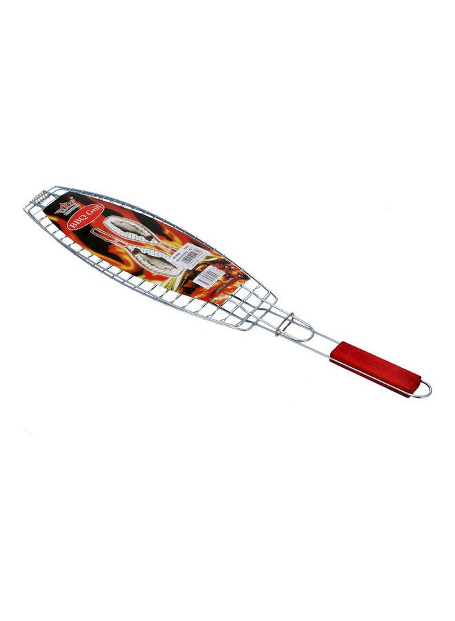 Royalford Fish Bbq Grill Silver/Red 14x67cm  - Image 2