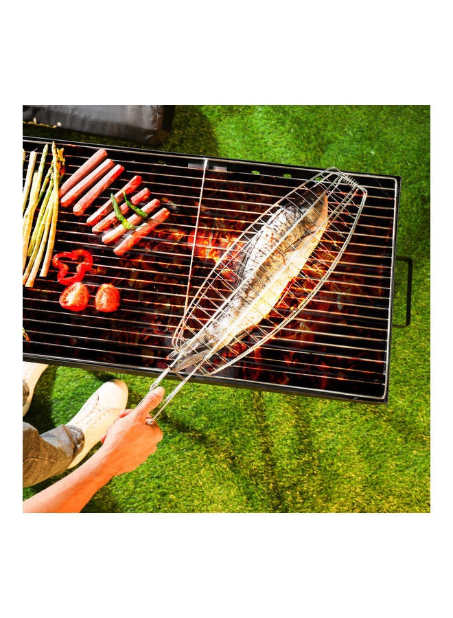 Royalford Fish Bbq Grill Silver/Red 14x67cm  - Image 3