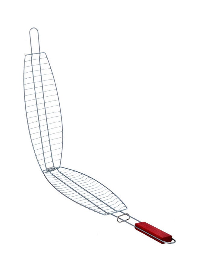 Royalford Fish Bbq Grill Silver/Red 14x67cm  - Image 4