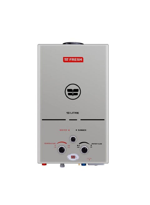 Natural Gas Water Heater 10 Liter With Adapter 500010983 Silver