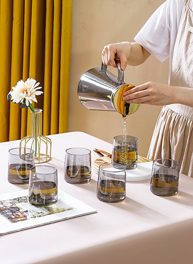 Shuer 7-Piece Kettle And Glass Set Grey 8.5x7x7cm - Image 3