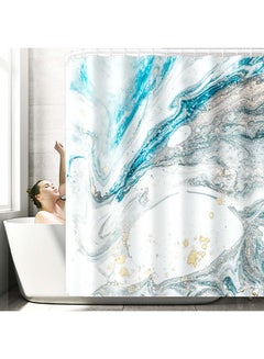 Sharpdo 4-Piece Marble Toilet Cover Floor Non-Slip Mat Set Multicolour 180x180cm  - Image 2