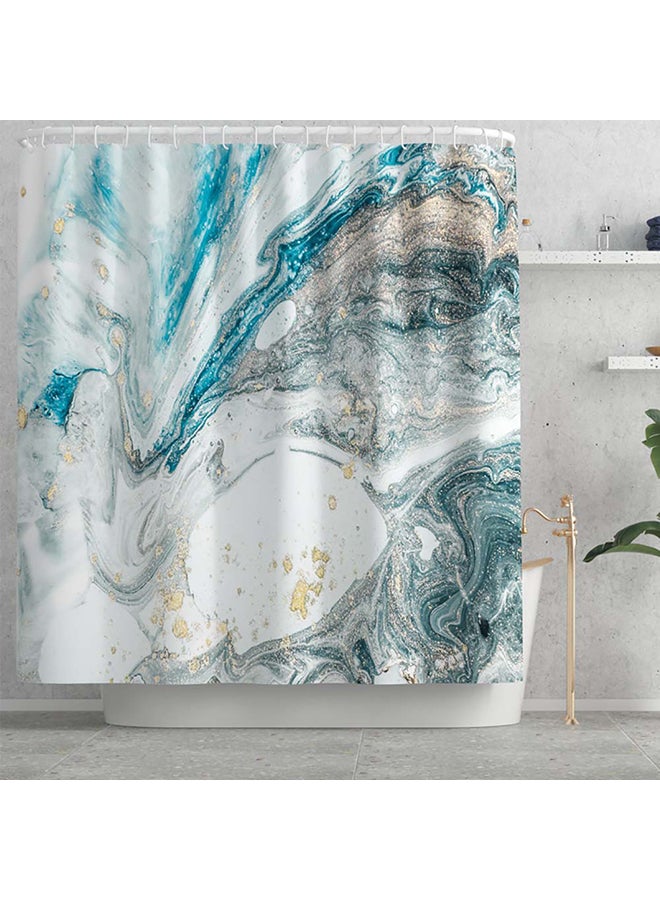 Sharpdo 4-Piece Marble Toilet Cover Floor Non-Slip Mat Set Multicolour 180x180cm - Image 4